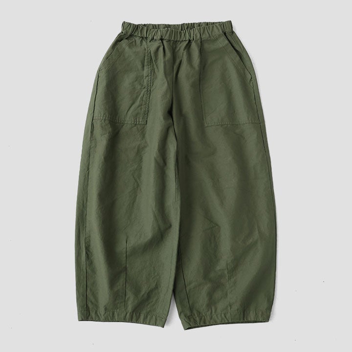 PRIT プリット｜コットンリネンライトバックサテン 裾ダーツベイカー