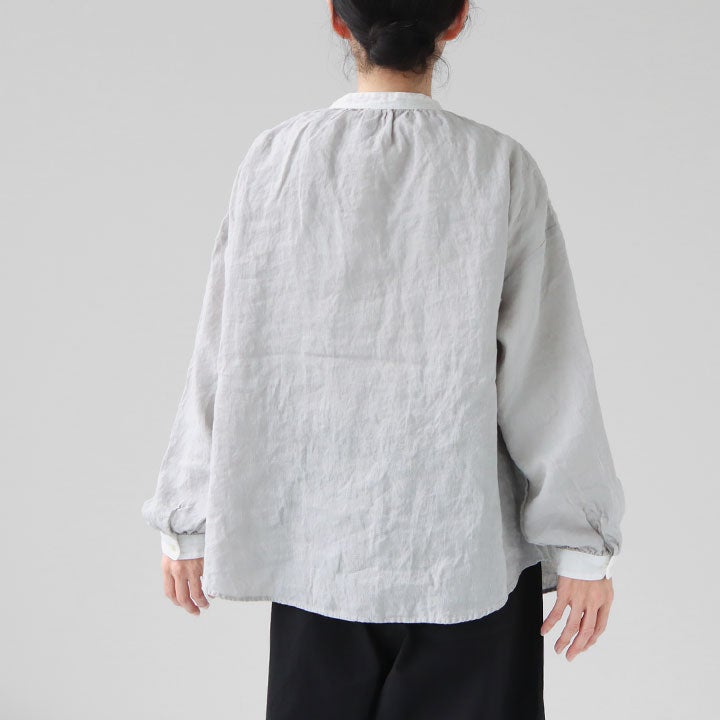 PRIT プリット | 60/1フレンチリネンキャンバス クレリックギャザー