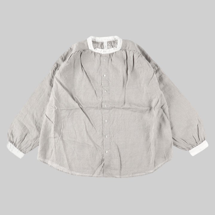 PRIT プリット | 60/1フレンチリネンキャンバス クレリックギャザー