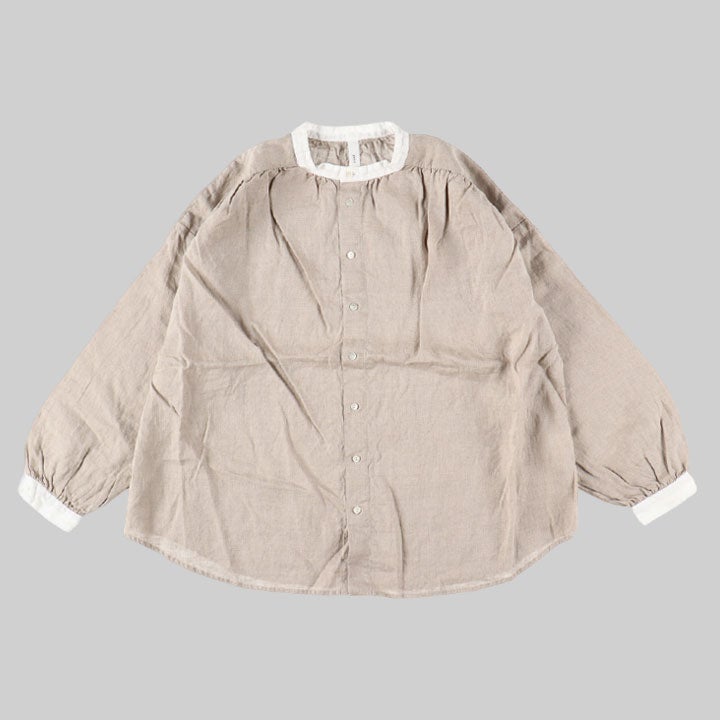 PRIT プリット | 60/1フレンチリネンキャンバス クレリックギャザー