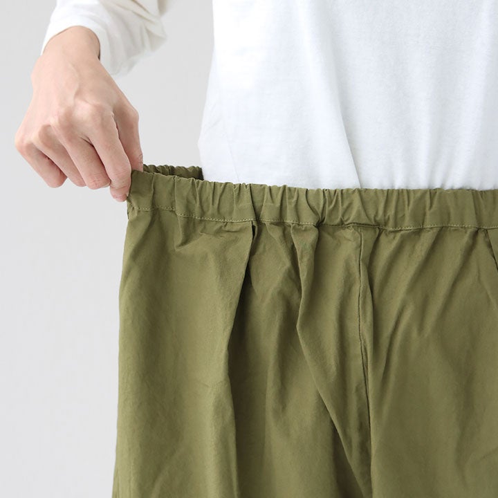 prit プリット　ボールパンツ　カーキ PRIT プリット｜50/1オーガニックコットン 強撚ダンプ固仕上げ 裾