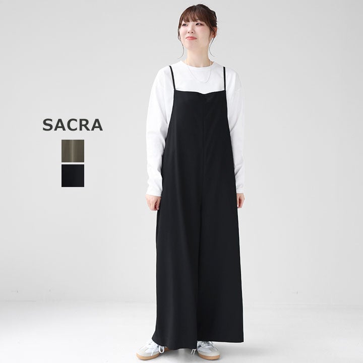 SACRA サクラ｜セルロースナイロンツイル キャミサロペット 126108051
