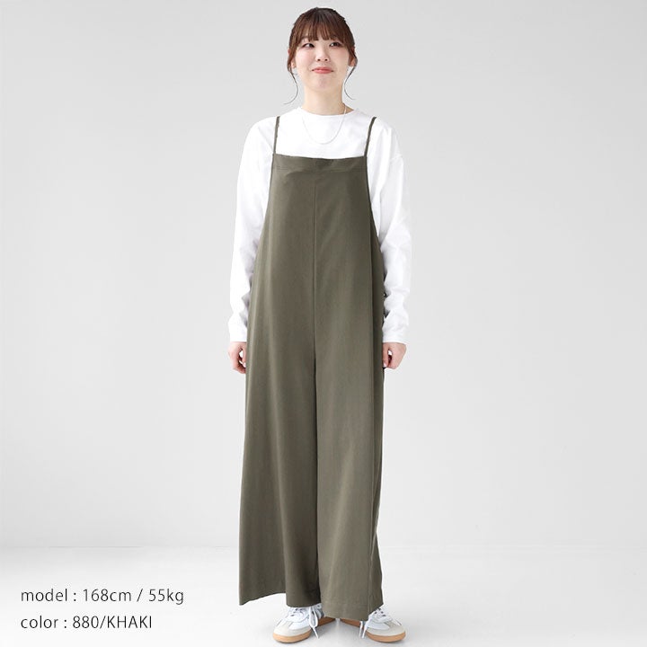 SACRA サクラ｜セルロースナイロンツイル キャミサロペット 126108051