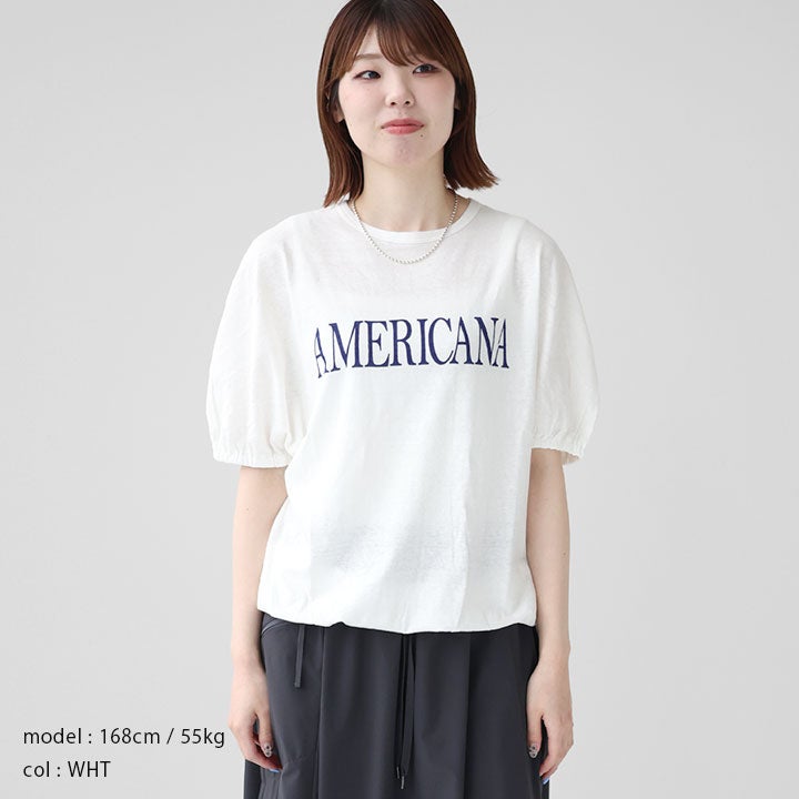 AMERICANA アメリカーナ｜ボックスプリーツTシャツ BRF-817Aの通販