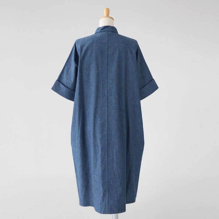 DANTON 半袖 シャツワンピース シャンブレー　36 000000008520-02.jpg?size=l&w=