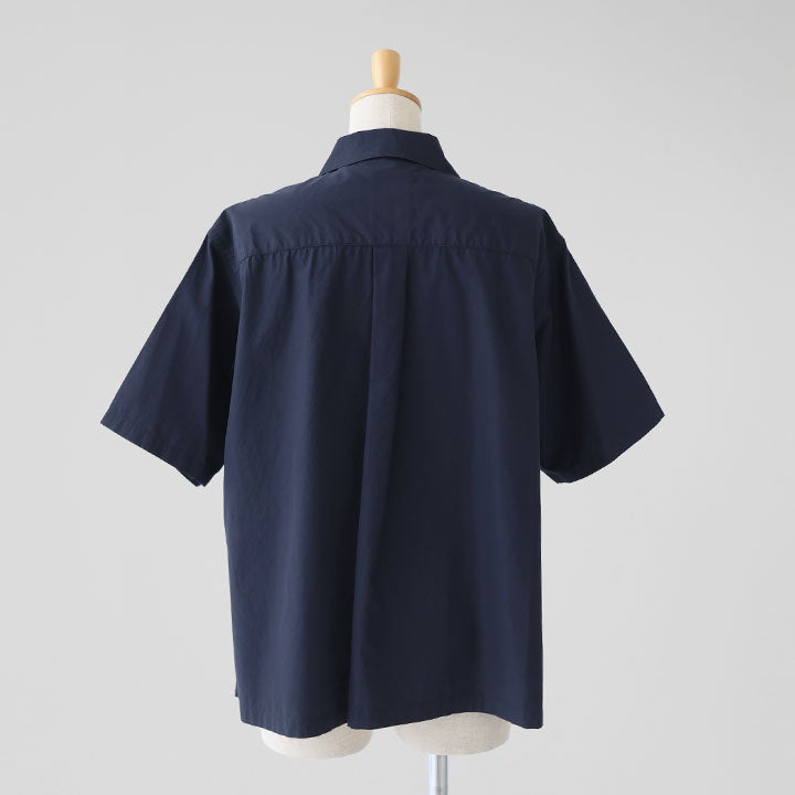 DANTON ダントン｜コットンポプリン サイドスリット半袖シャツ DT