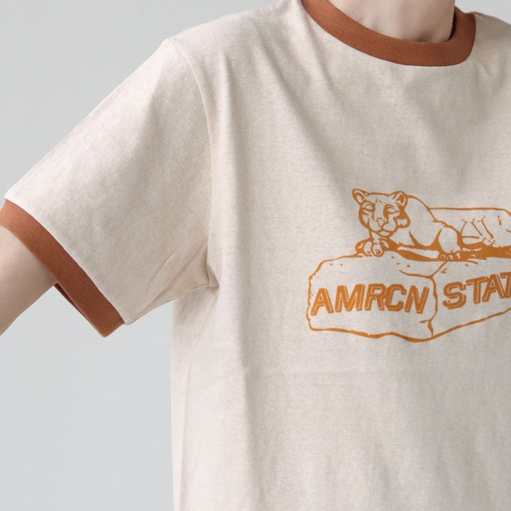 AMERICANA アメリカーナ｜ラフィー天竺 リンガーTEE BRF-818A-1の通販