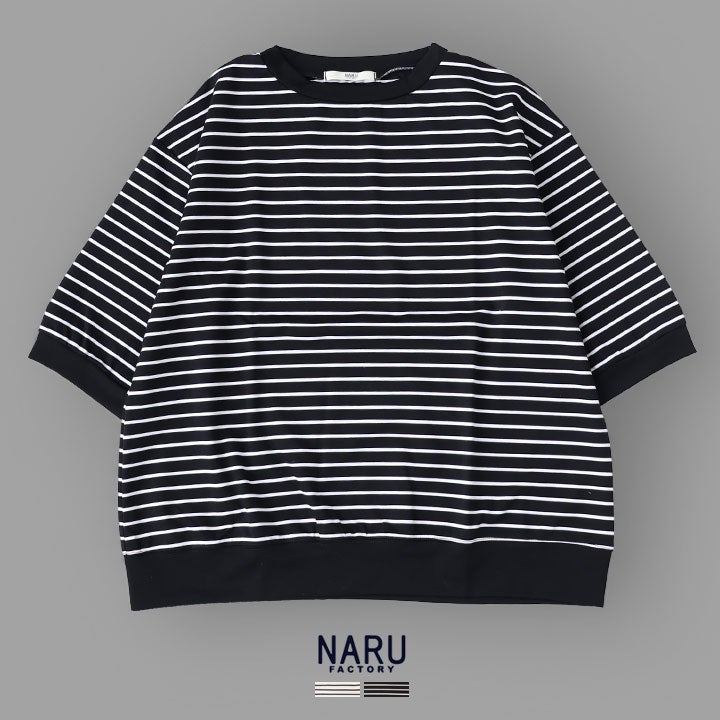 NARU ナル | スーピマコットンポンチBD コンパクトTEE 5分袖 661245の