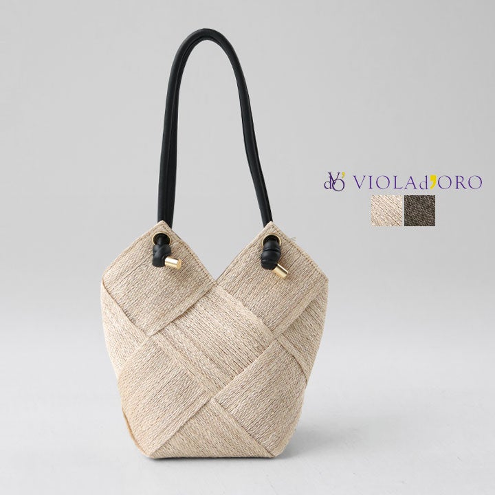 VIOLAd'ORO ヴィオラドーロ｜MIRO アバカメッシュトートバッグ V-8486