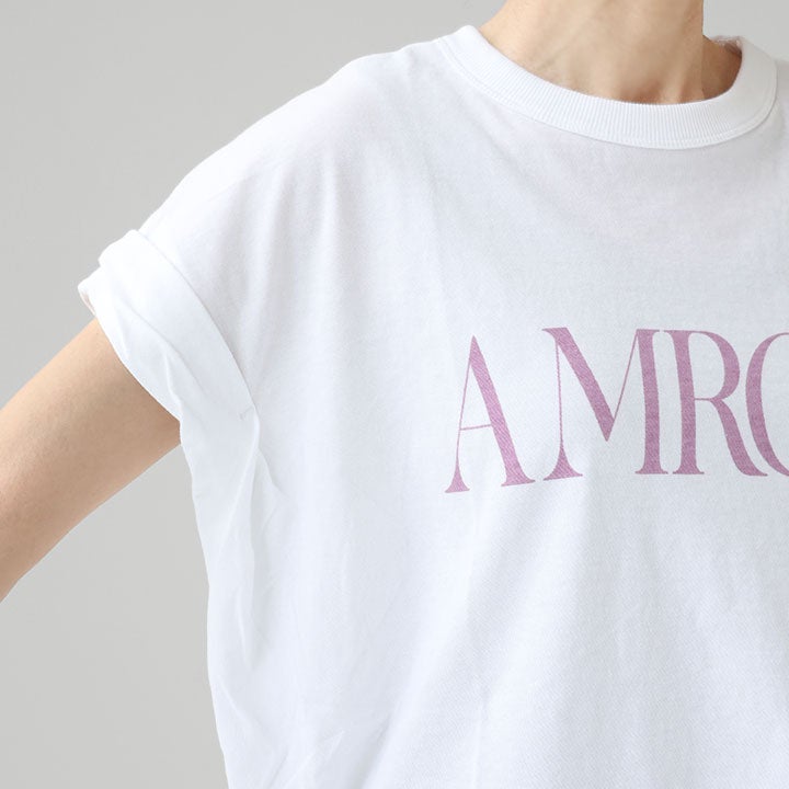 AMERICANA アメリカーナ｜ロールアップ プリントTシャツ BRF-M-826Aの