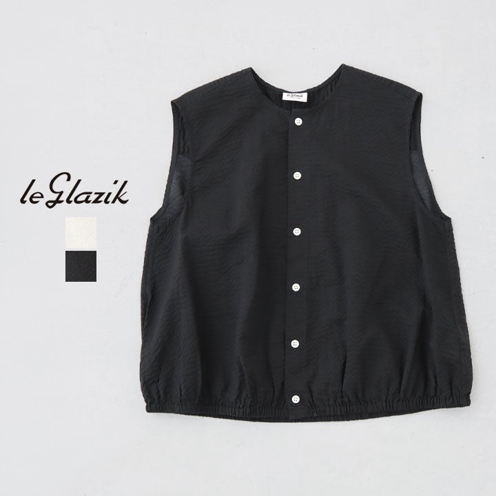 Le glazik ル グラジック｜シアーサッカー ノースリーブシャツ LG