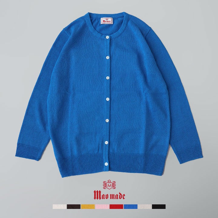 mao made マオメイド｜UVカットリネンクルーネック 7分袖カーディガン