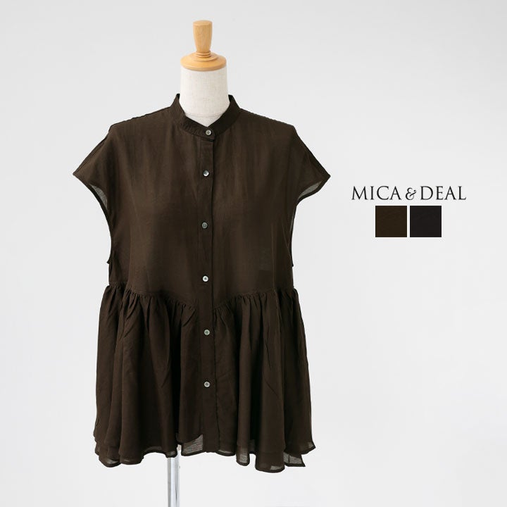 MICA & DEAL マイカ＆ディール｜インドリネンギャザーフレンチスリーブ