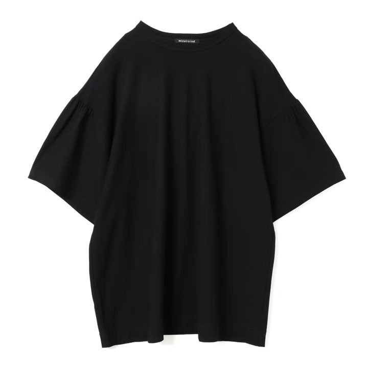mizuiro ind ミズイロインド｜ギャザースリーブ ワイドTシャツ 2