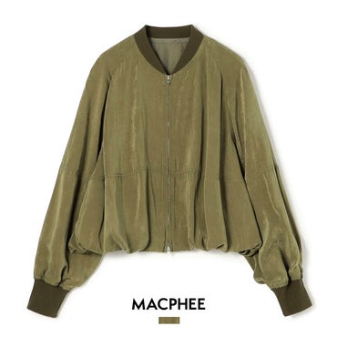 MACPHEE マカフィー｜ナノサテン ジップアップブルゾン 12-07-64-07105 