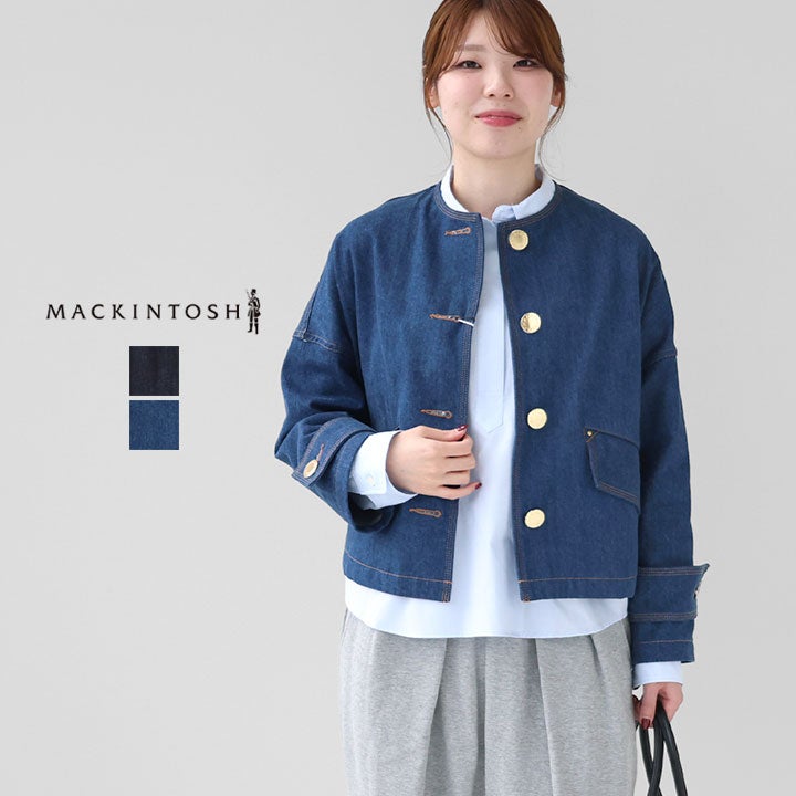 マッキントッシュ ハンビー デニムジャケット インディゴ　ボタン付 MACKINTOSH マッキントッシュ｜HUMBIE ノーカラーデニムジャケット